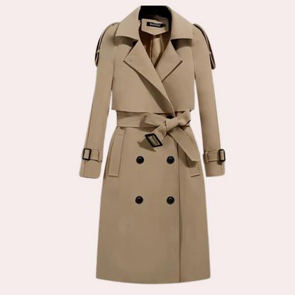 Ivana - elegant lang trenchcoat til kvinder