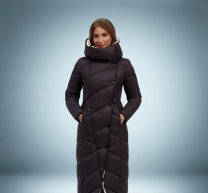 Eksklusiv parka med knaplukning