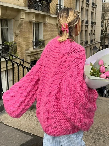 Everlee l hyggelig, overdimensioneret cardigan