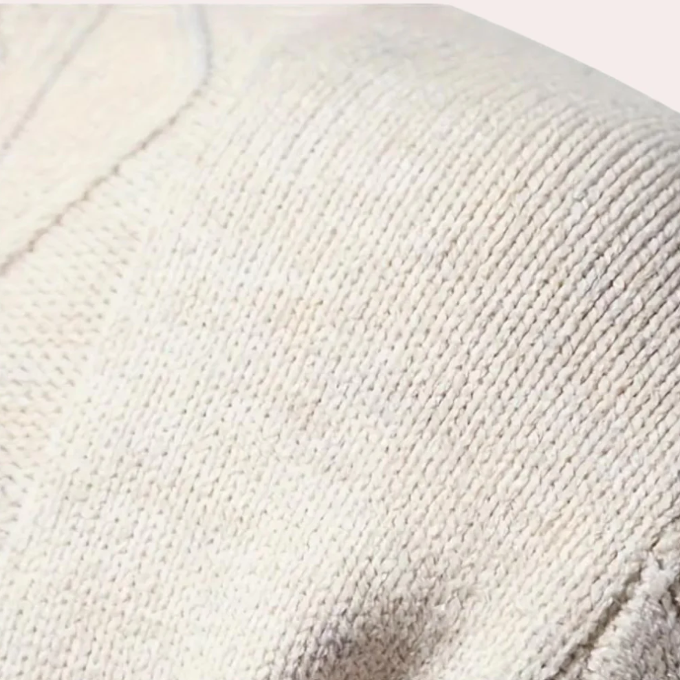 Ladislau - strikket herresweater med kontrastmønster