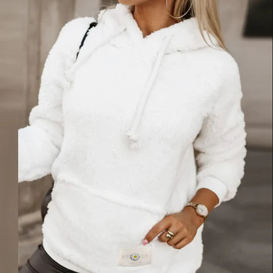 Klara l hyggelig fleece teddyjakke