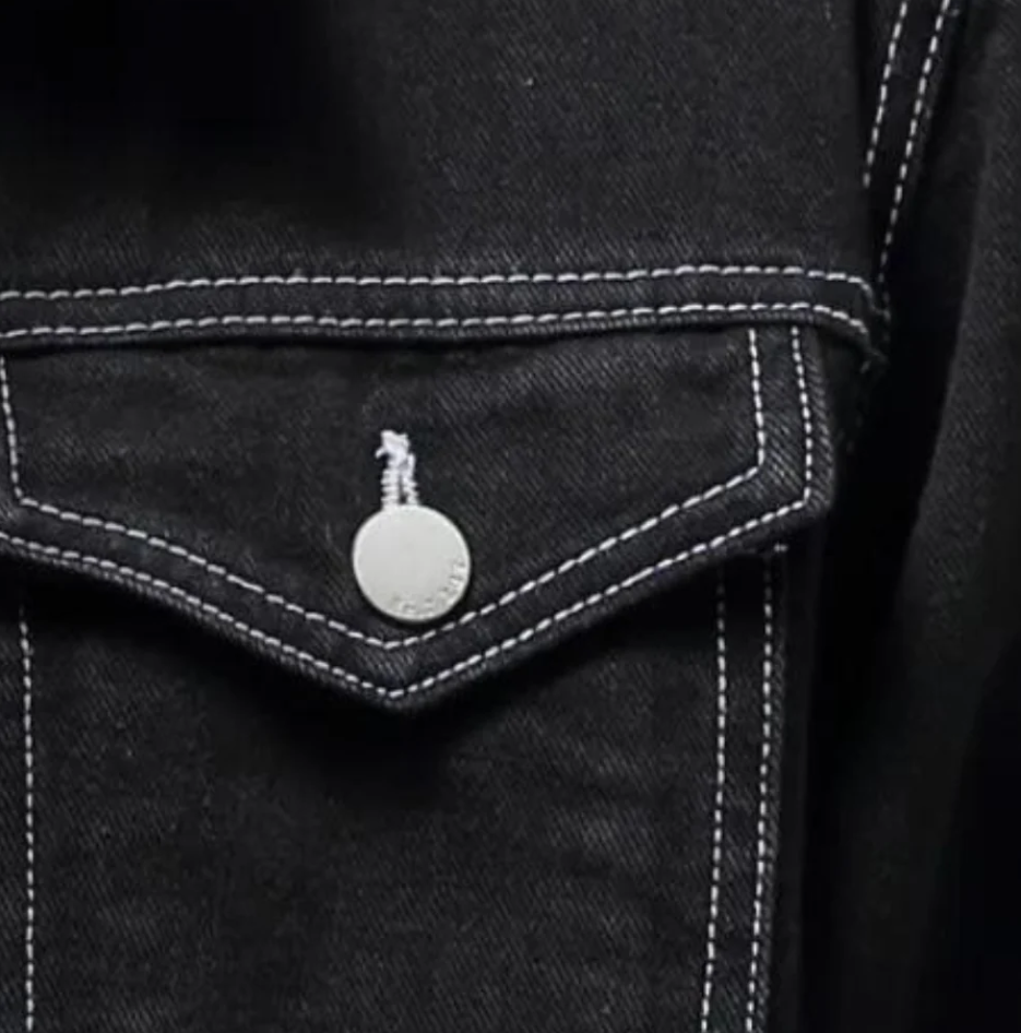 Darcio - vinter denimjakke med knapper til mænd