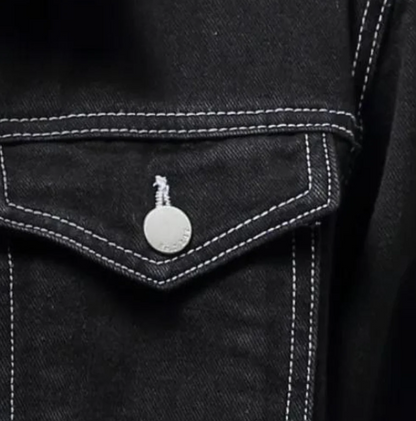 Darcio - vinter denimjakke med knapper til mænd