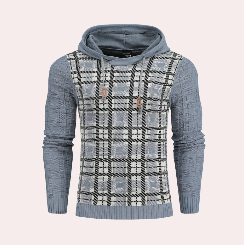 Emre - ternet herresweater med justerbar hætte
