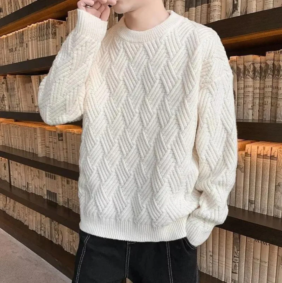 Kronid – trendy og løst strikket herresweater