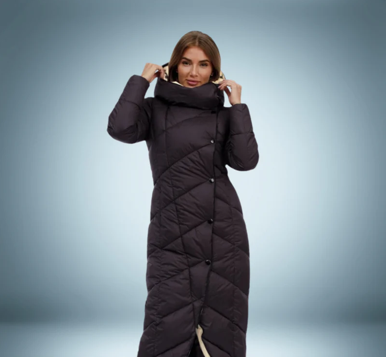 Eksklusiv parka med knaplukning