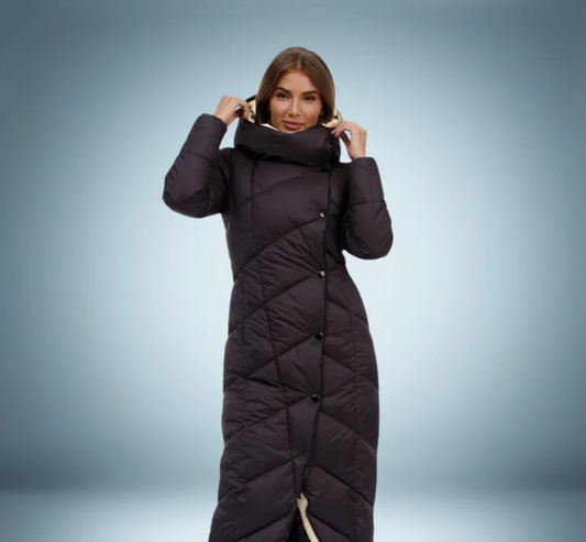 Eksklusiv parka med knaplukning