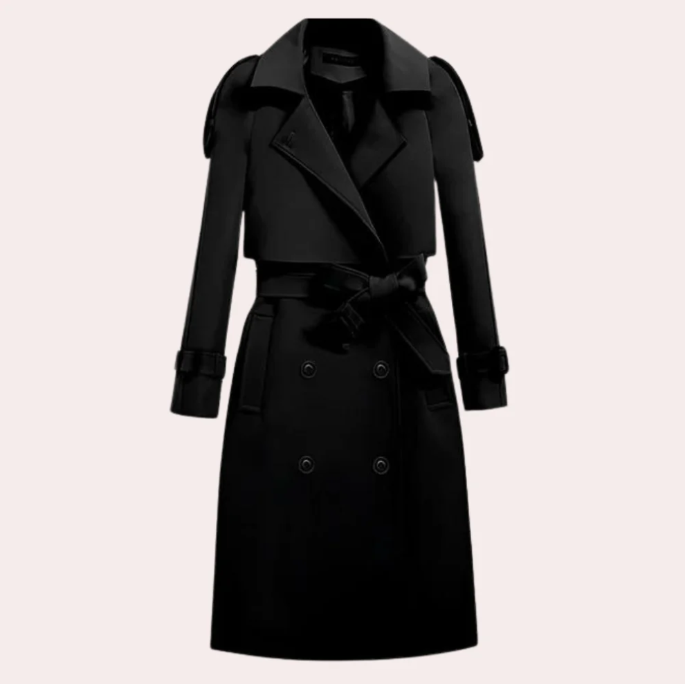 Ivana - elegant lang trenchcoat til kvinder