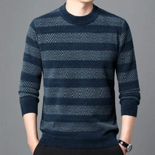 Luc - moderne strikket herresweater med mønster