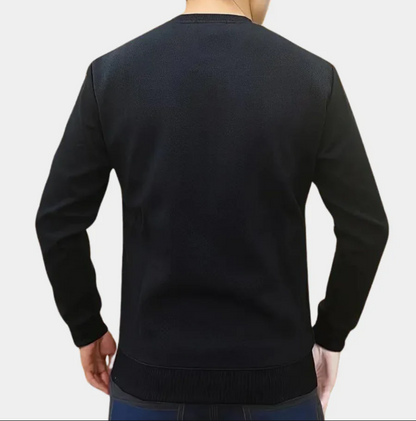 Behagelig herre sweatshirt med rund hals