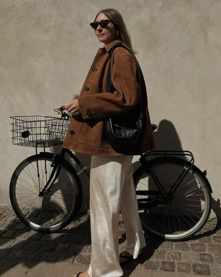 Lily | luksus blazer i kamelruskind til kvinder