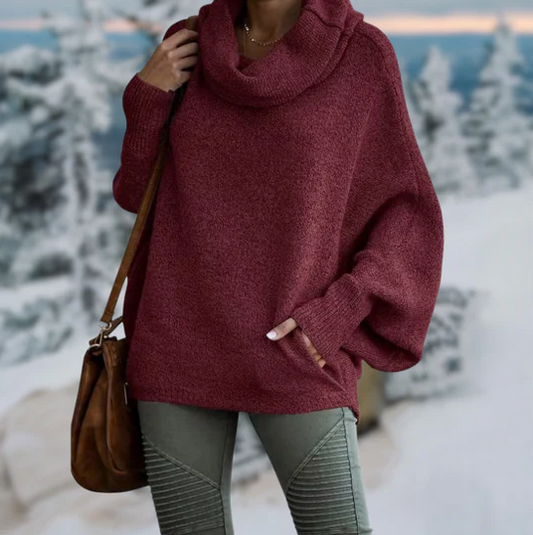 Rosy | elegant rullekravetrøje med krave