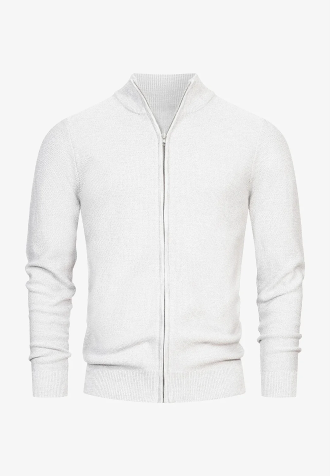 Tobias | stilfuld komfortabel herresweater med lynlås