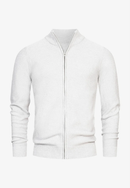 Tobias | stilfuld komfortabel herresweater med lynlås