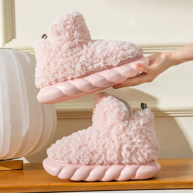 Fluffy fleece-støvler til kvinder