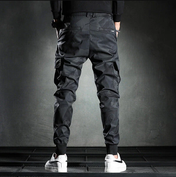 Sorte slim fit chinos til mænd