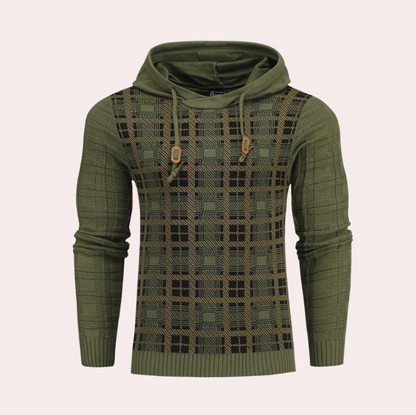Emre - ternet herresweater med justerbar hætte
