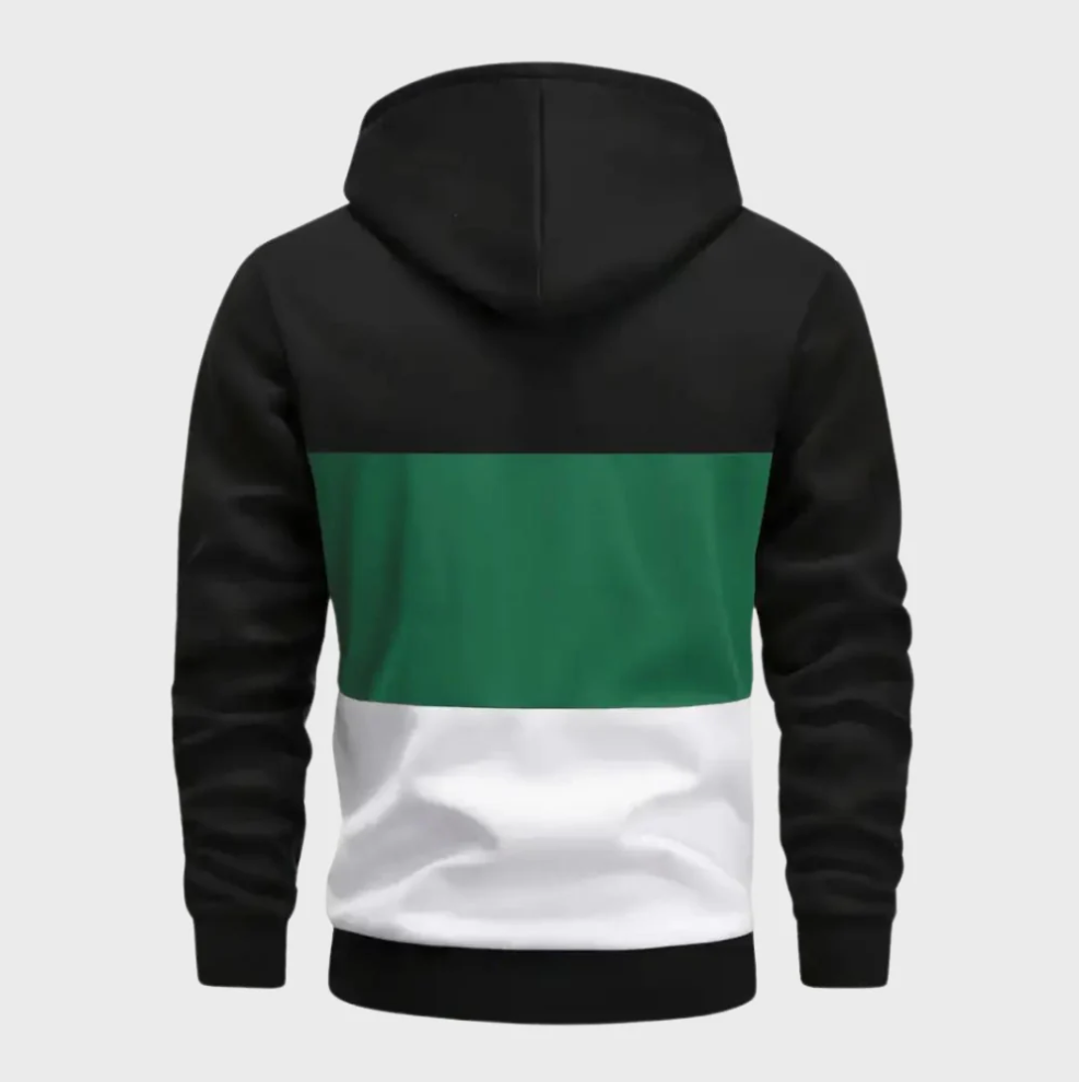 Colour block hættetrøje til mænd