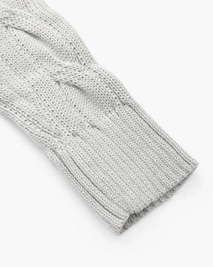 Afslappet strikket sweater med halv lynlås til mænd