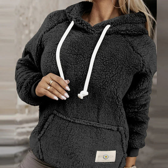 Klara l hyggelig fleece teddyjakke