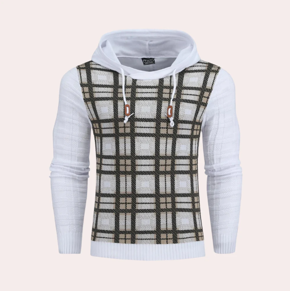 Emre - ternet herresweater med justerbar hætte