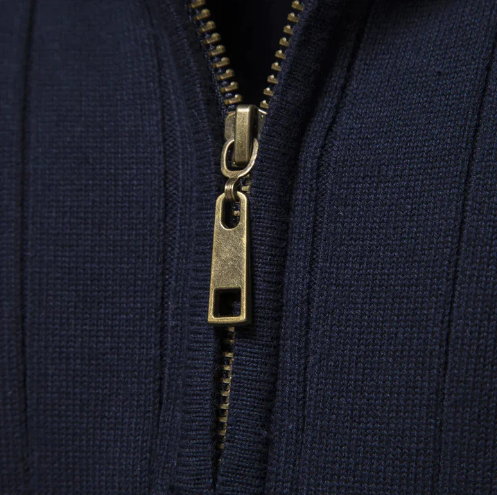 Lipeson - moderigtig sweater med lynlås
