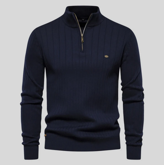 Lipeson - moderigtig sweater med lynlås