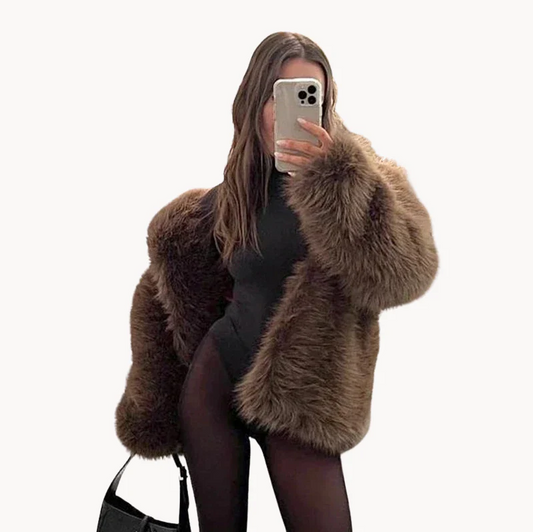 Ivankav - luksuriøs blød faux fur-jakke til kvinder