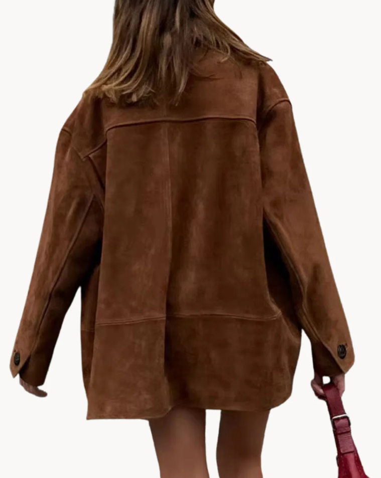 Lily | luksus blazer i kamelruskind til kvinder