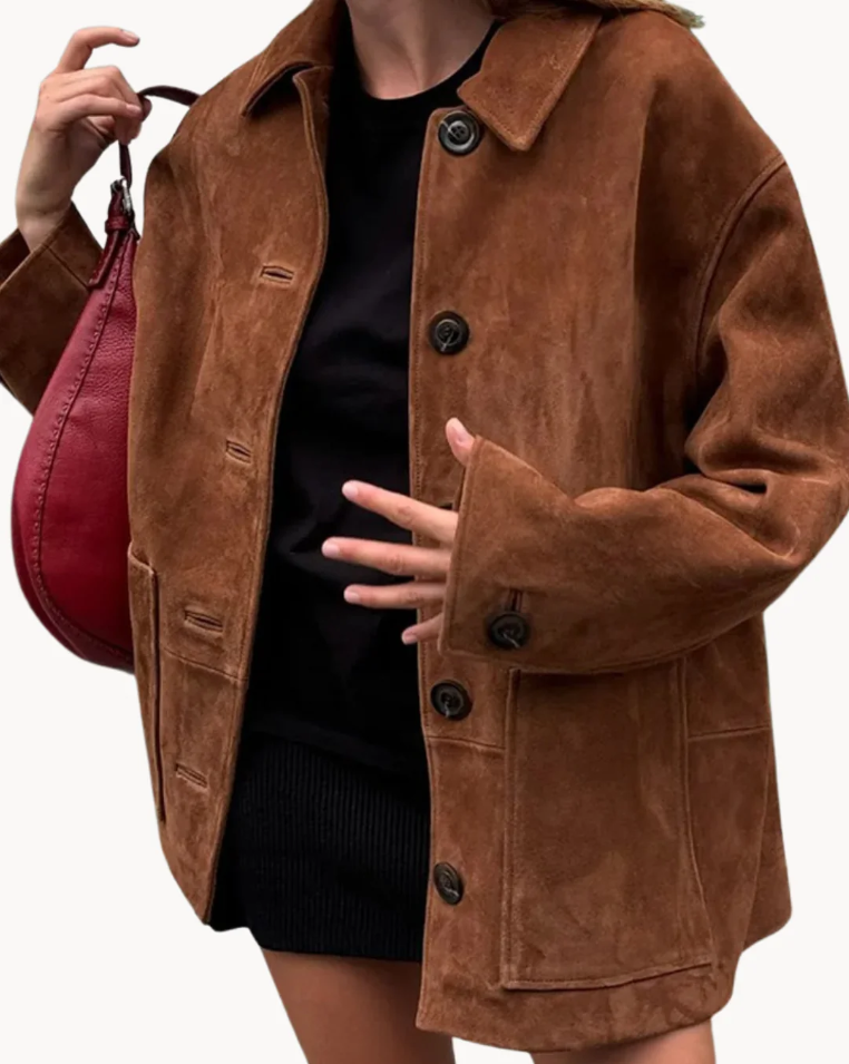 Lily | luksus blazer i kamelruskind til kvinder