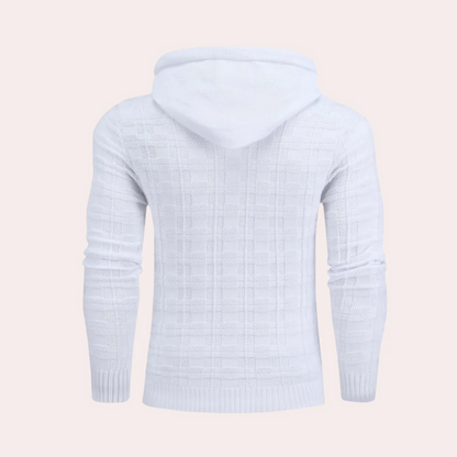 Emre - ternet herresweater med justerbar hætte