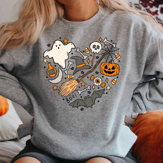 Emese – halloween sweatshirt med smarte vibes motiv til kvinder