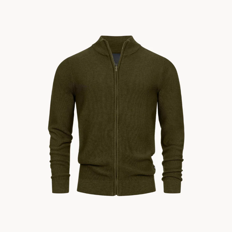Tobias | stilfuld komfortabel herresweater med lynlås