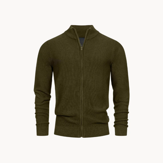 Tobias | stilfuld komfortabel herresweater med lynlås