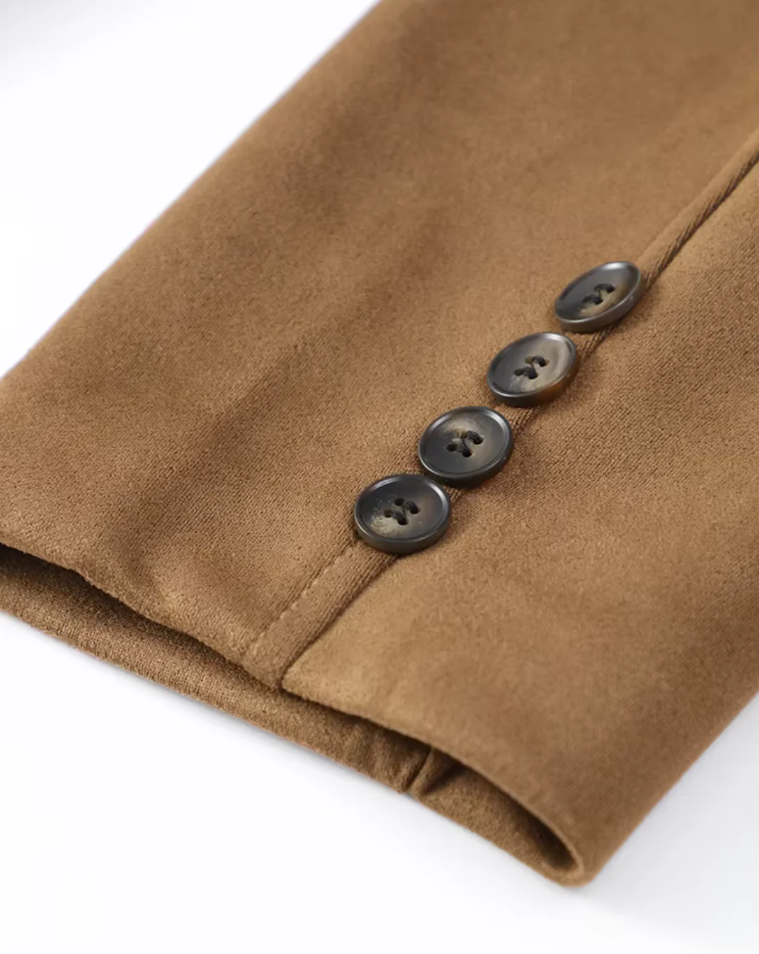 Lily | luksus blazer i kamelruskind til kvinder