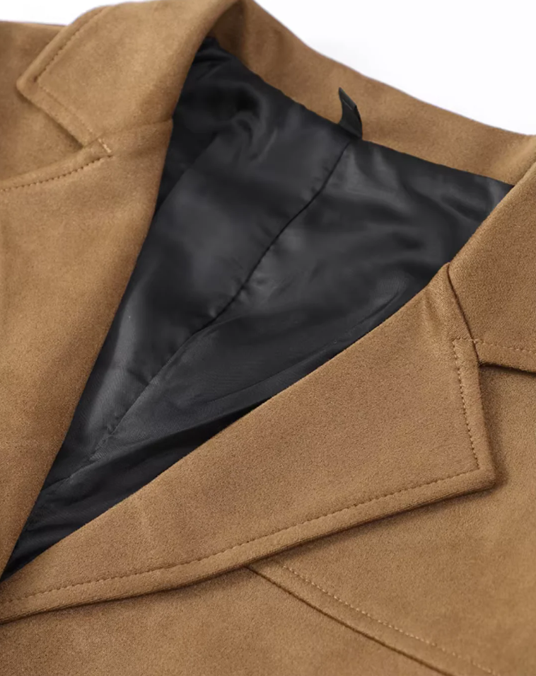 Lily | luksus blazer i kamelruskind til kvinder
