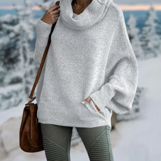 Rosy | elegant rullekravetrøje med krave