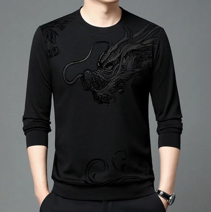 Behagelig herre sweatshirt med rund hals