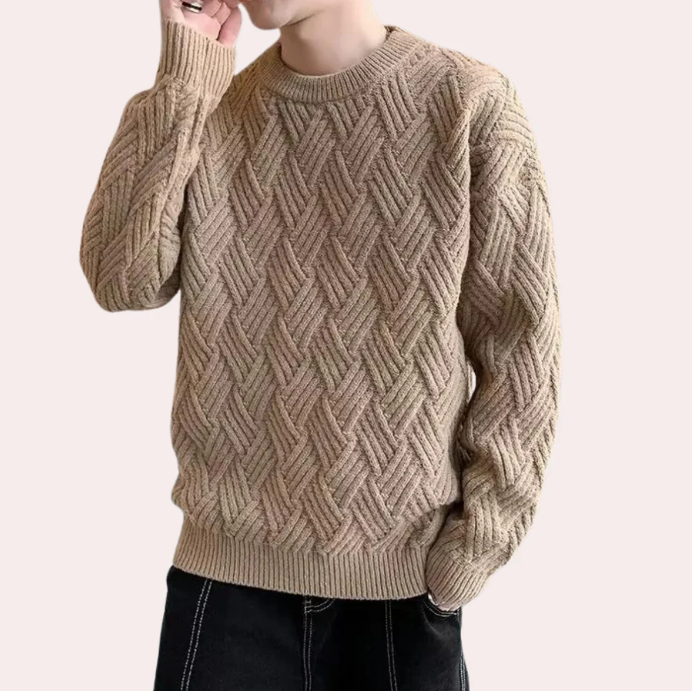 Kronid – trendy og løst strikket herresweater
