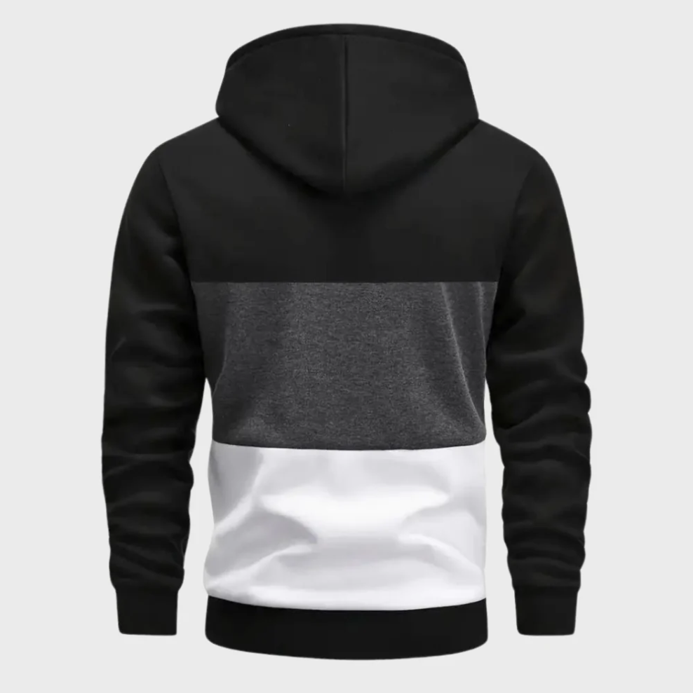 Colour block hættetrøje til mænd