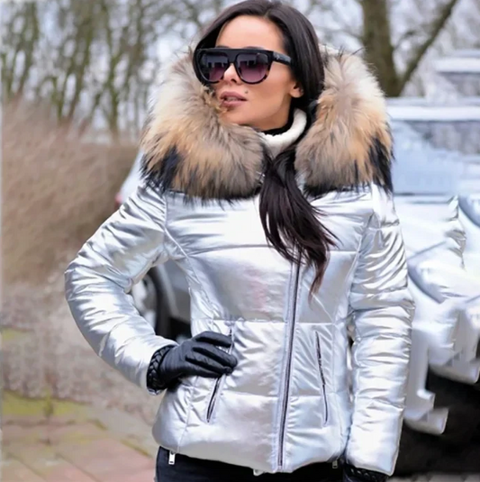 Laura – elegant vinterfrakke med imiteret pels