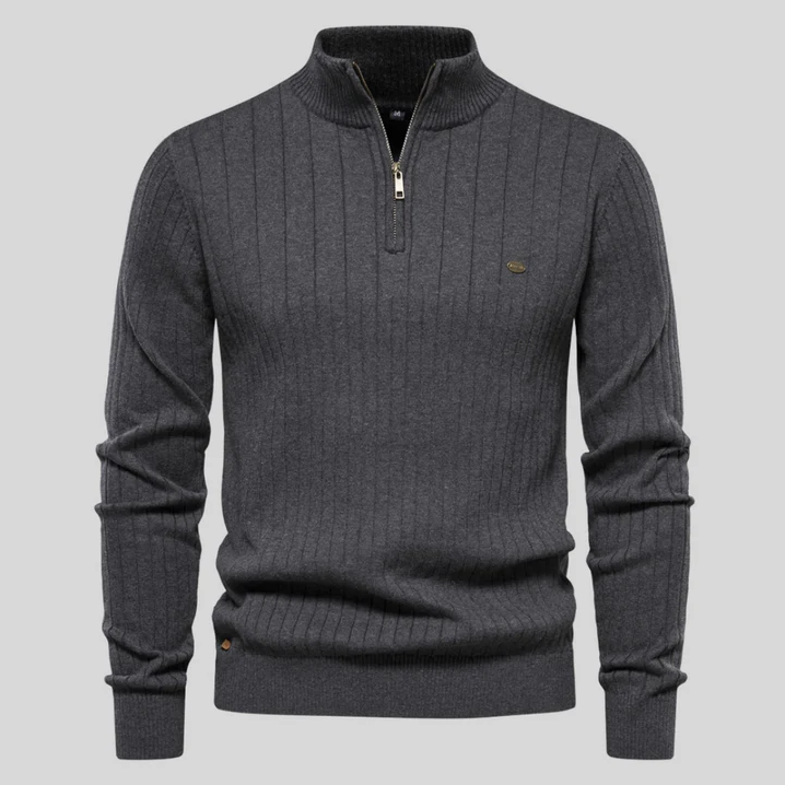 Lipeson - moderigtig sweater med lynlås