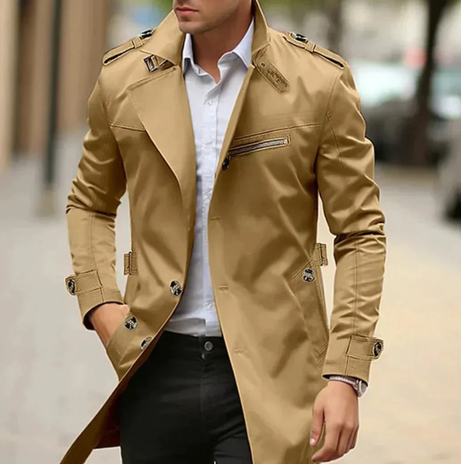 Dominik - elegant letvægts trenchcoat til mænd