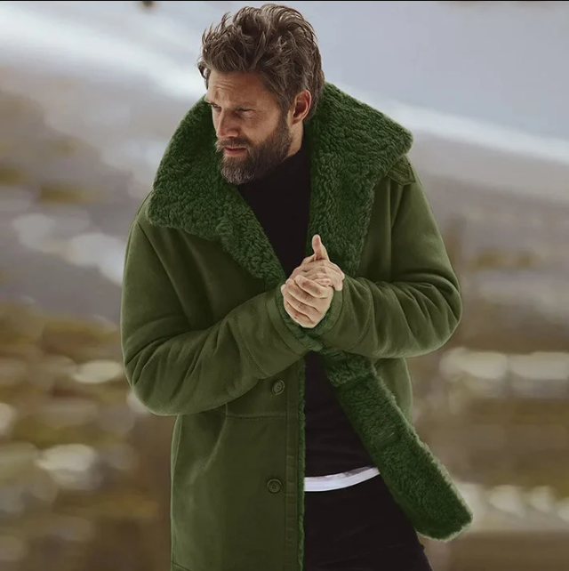 Varm frakke med pelskrave - Gerwin