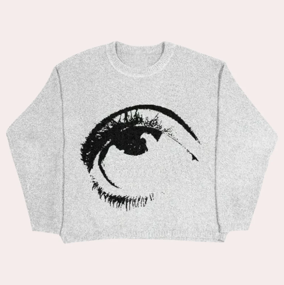 Nayeli – trendy sweater med øjenprint til mænd