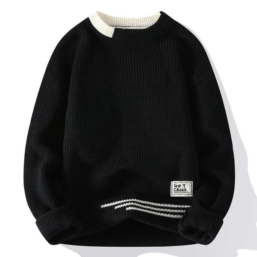 Weicher strickpullover für männer