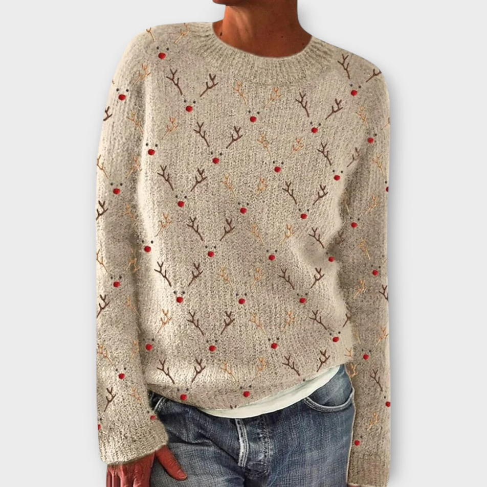 Simone vinter strikket sweater til kvinder - varme og stil til den kolde årstid