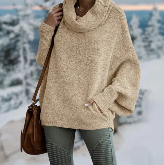 Rosy | elegant rullekravetrøje med krave