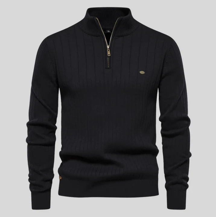 Lipeson - moderigtig sweater med lynlås
