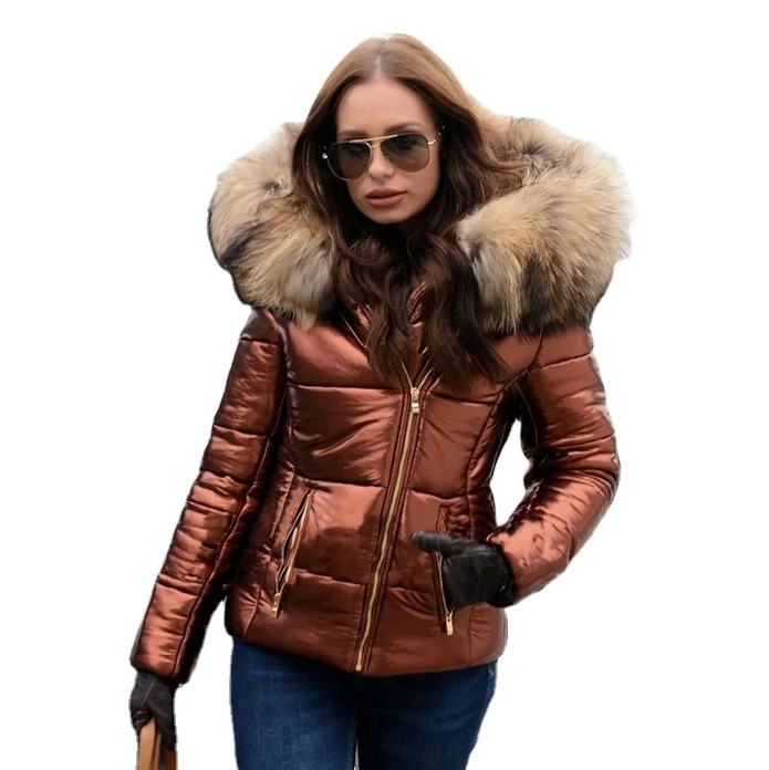 Laura – elegant vinterfrakke med imiteret pels